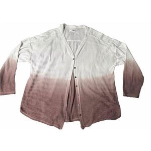 Sonoma shirt womens size 2x button up long sleeve Brown White  Blouse